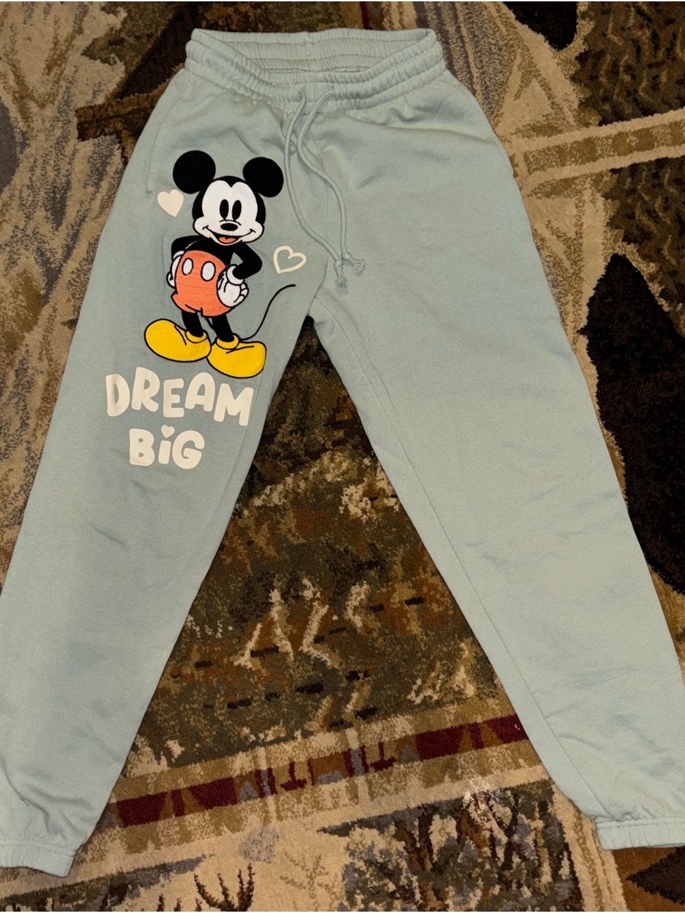 Disney Light Blue Mickey Mouse 'Dream Big' Jogger Sweatpants